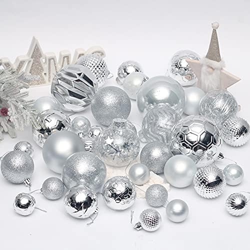Ornamentos de Natal de 80mm/3,14 , ornamentos de bola para decoração de árvores de Natal, bolas plásticas transparentes à prova de