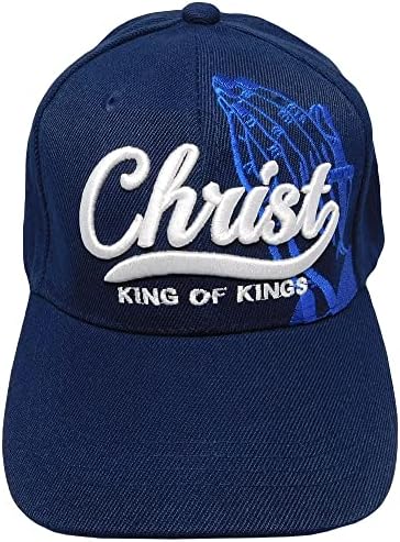 Cristo rei dos reis azul royal orando mãos sombra I Love