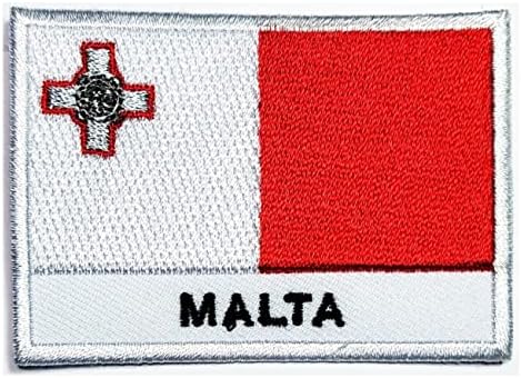 Kleenplus 2pcs. 1,7x2,6 polegada. Malta Flag Bordado Patch Bandeira Tática Militar Digite Costurar Ferro em Patches Country National Flag Apliques Traje de roupa de Cracejeira