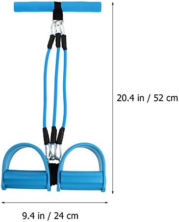 Banda de resistência de exercícios Besportble Banda de resistência do pedal 3- Tubal Pedal Pedal Elasty Rope Sit Up Rope