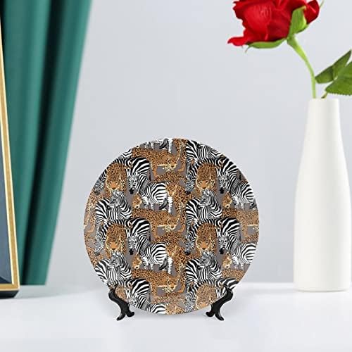 Jaguares selvagens e zebras de cerâmica decorativa com os ossos da China pendurada ornamentos de sobremesas