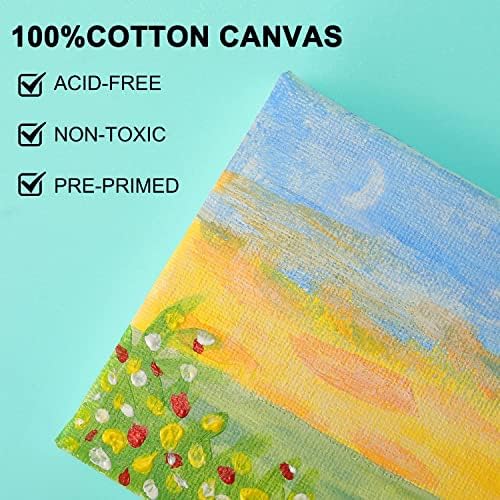 Canvas esticadas de Pinjat, Multi Pack, 4x4 , 5x7, 8x10 , 9x12, 11x14 conjunto de 10, placas de lona de algodão para