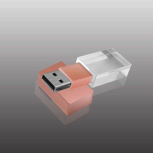 16 GB USB 2.0 Flash Drive, Glass Formulário de Cristal LED Pen leve Memory Memory Stick Drive Drive à prova d'água Pendrive Flash Disk