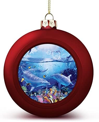 Golfinhos wnonderland bola de natal pendurar ornamentos xams decoração de árvores para festa de férias