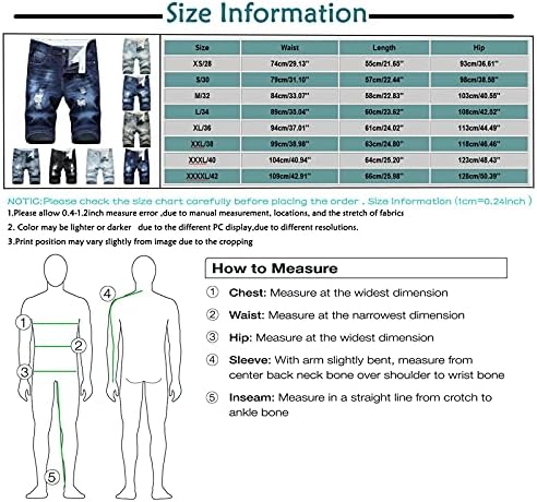 Os shorts masculinos de Ymosrh masculinos rasgaram calças curtas de lazer de verão de jeans