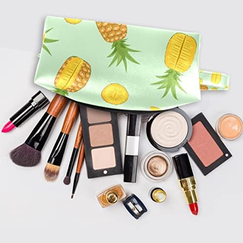 Tbouobt Sacos de cosméticos para mulheres, Bolsa de maquiagem Acessórios de bolsas de higiene pessoal de viagem Organizador, abacaxi de frutas de verão