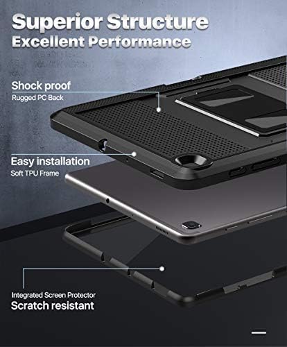 Moko Case for Samsung Galaxy Tab S6 Lite 10,4 polegadas 2022/2020, [Havery Duty] Tampa híbrida de corpo inteiro à prova de choque
