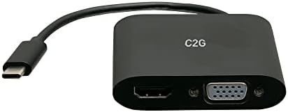 Usb -C® para HDMI® e VGA MST Adaptador multitor - 4K 30Hz - Black