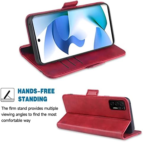 FDCWTSH Compatível com Blu F91 5G 2022 Caixa de carteira Strapedeira de pulso e suporte de cartão de couro acessórios
