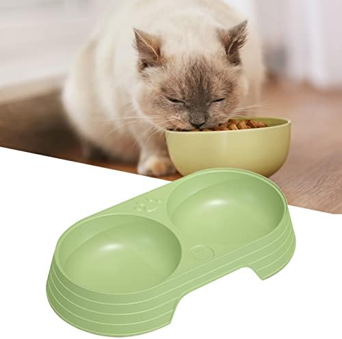 Pet Bowl Pet Bowl Big Double Cat Bowl Bowl de grande capacidade Acessórios para animais de estimação verde menta
