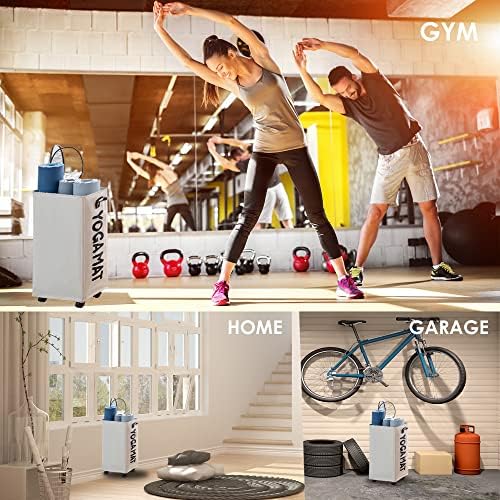 Caroeas Yoga Mat Storage Rack, Acessórios de Yoga Mat Holder, Mats de ioga de armazenamento de equipamentos de ginástica,