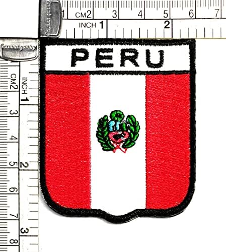 Kleenplus 2,6x2,3 polegadas. Patches de bandeira do Peru Flag emblema fantasia uniforme Tactical Militar Bordado Aplique Patrines