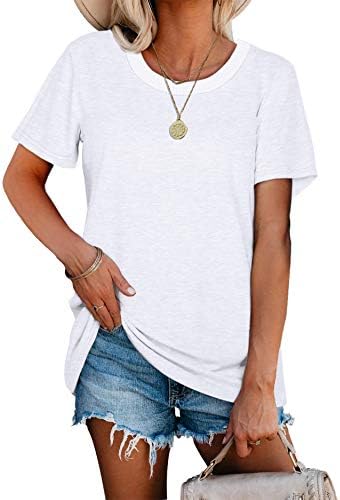 Jescakoo Summer Tops for Women Crewneck Soly Fit Soft