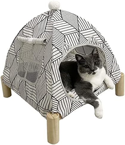 Hammock de gato e cachorro, casa de tenda de animais de estimação, cama de estimação portáteis / externos removíveis, adequada para gatos e cães pequenos
