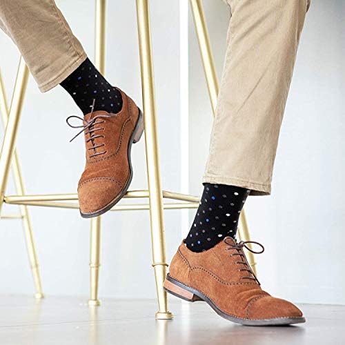 7Dayotter Modal odor resistente às meias para homens de cor de algodão, meias de vestido estampadas engraçadas