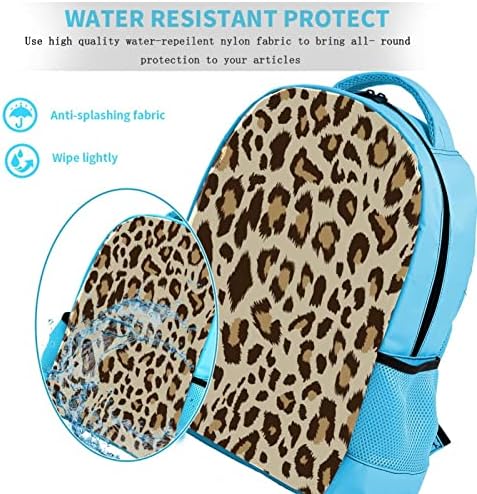 Mochila adulta unissex vbfofbv com trabalho para viagens, antigo leopardo impressão marrom vintage