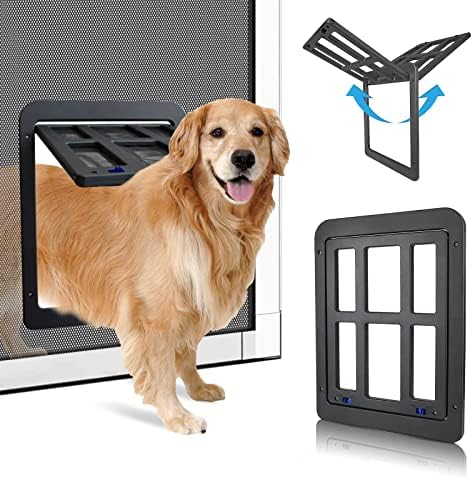 Porta de cachorro Petleso para porta de tela, porta de tela para animais de estimação para porta de gato de cachorro