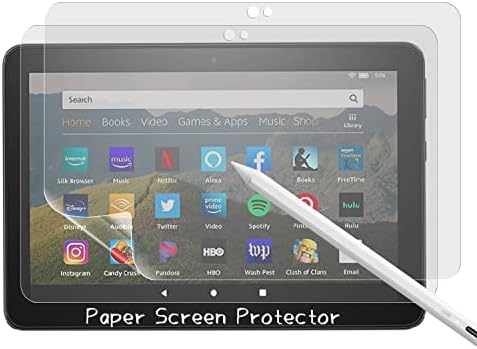 KeanBoll 2 PCS Protetor de tela de papel para Fire HD 8/HD 8 Plus/Fire HD 8 Crianças/Fire HD 8 Kids Pro Tablet Anti Glare Matte & Writing Like On Paper