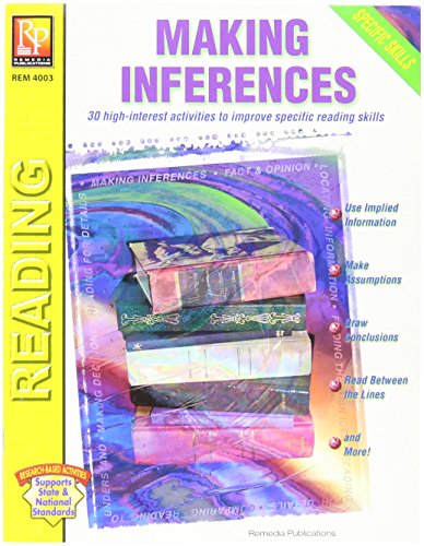Remedia Publications Rem4003 Livro de habilidades específicas Série: Fazendo Inferências Livro, 9,1 Wide, 11,6 Comprimento, 0,2