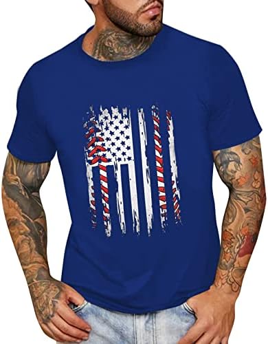 XXBR American Independence Day Top for Men 4 de julho Tee camise