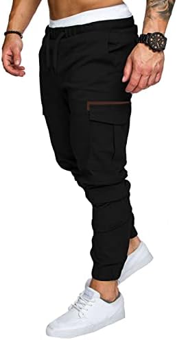 calça de carga de elselect calças de cargo de cargo de pista de treino atlético Fashion Tactical Fashion Casual Pants algodão