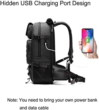 Mochila de viagem DBNAU, mochila laptop comercial de 17 polegadas, bolsa de sapatos separada e porto de carregamento USB