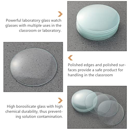 Mipcase 10pcs Relógio copos Cover tampas de tampas resistentes ao calor para copos de reajuradores científicos Equipamento de vidro 80mm