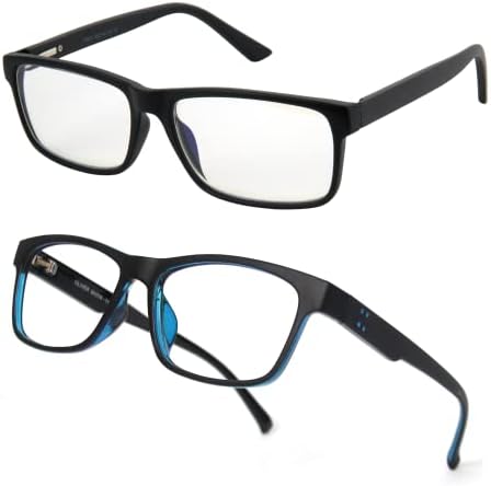 2 pacote de óculos de bloqueio de luz azul-óculos de monitor de computador anti-fadiga evitam dores de cabeça os óculos de jogadores