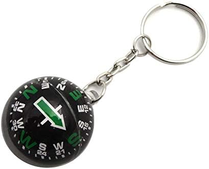 Sawqf 1 PC Ball Keychain cheio de líquidos bússolas para caminhar acampamento de viagens ao ar livre sobrevivência portátil Ferramentas