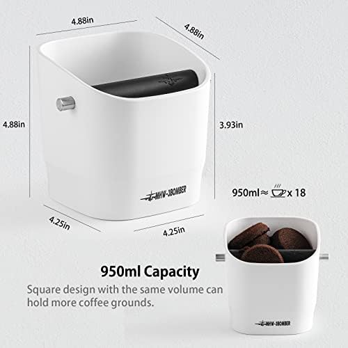 MHW-3BOMBER Caixa de bate-papo de café expresso Ferramentas quadradas Caixa de batida de puck para café Acessórios de café Espresso