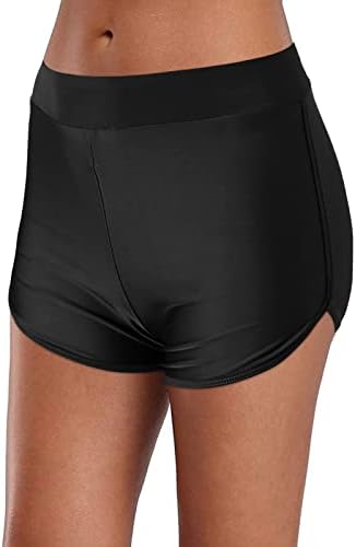 Fulijie adolescente shorts de natação para meninos nadar no banho de banheira biquíni feminino de calça de banho alta calças de