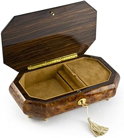 Arcado de 30 Nota Classic Style Corners Jewelry Box With Lock and Key - Danny Boy