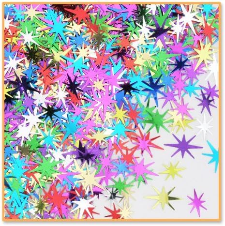 Beistle Starbursts Confetti Supplies de festas de Ano Novo, decorações de aniversário, utensílios de mesa, 0,5 onças, multicolorida