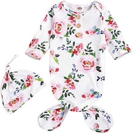 Woyii Baby Girl Gary Gown Saco de pijama de pijamas para roupas para casa, cobertor de algodão camisola