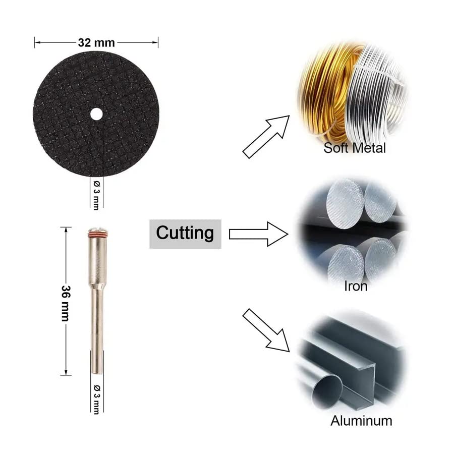 Roda de corte para ferramenta rotativa | Roda de corte de diamante de 1/8 de 1/8 de 1/8