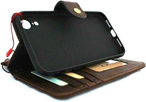 Caso de couro Jafo Genuine para iPhone XR carteira de cartões artesanais CABELOS DE LUMURO Slots Slots Rubber tour