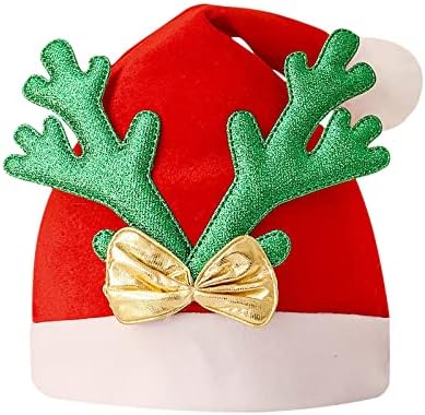 Chapéus de Natal unissex - Hats de Papai Noel Adulto a granel - Deer Antler Velvet Cap Hat Classic Fur - Para Merry Xmas Carnival