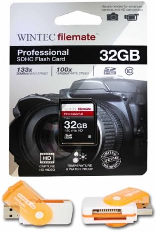 32 GB CLASSE 10 CARTÃO DE MEMÓRIA DE VELOCIDADE DE HIGH SDHC Para câmeras Olympus E-PM1 FE-4020. Perfeito para filmagens e filmagens contínuas em alta velocidade em HD. Vem com ofertas quentes 4 a menos, tudo em um leitor de cartão USB giratório e.