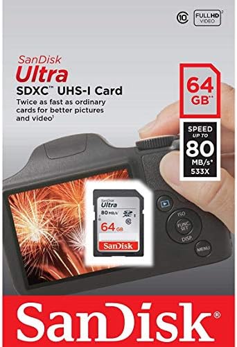 Sandisk Ultra 64GB Classe 10 SDXC UHS-I Memory Card até 80 MB/S
