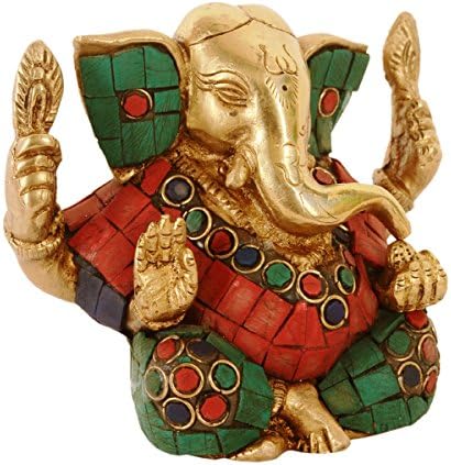 Brass Appu Ganesha, de Brass com Stonework, com Stonework