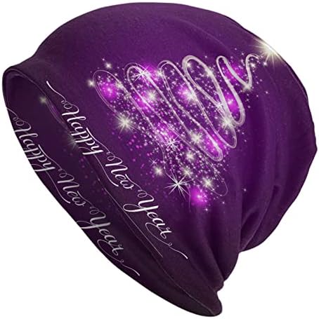 Christmas Stars Women Women Casual Feanie Hats, Snowflake adulto Caps sem lar