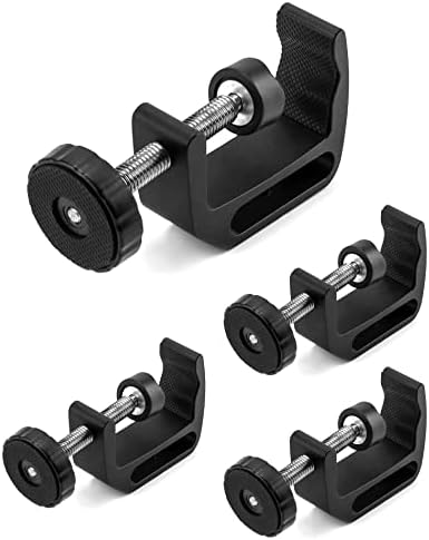 QWORK C-CLAMP PARA OUTO DE MOLHADA DE ENQUERAÇÃO, 4 PACK UNIVERSAL LIGNA DE ALUMINA COM CLAMPS C 1/4 -20 e 3/8 -16 ERRO DE LINHAS,