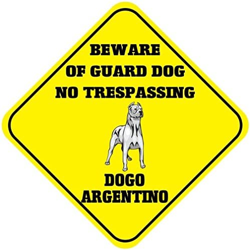 DOGO ARGENTINO Cuidado com o guarda de guarda, sem invasão de travessia, sinvinyl sticker 8