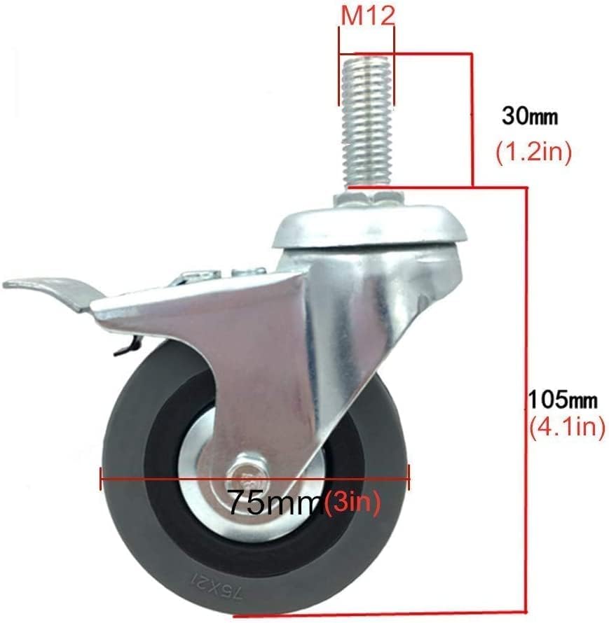 Rodízios de placas de lumecube rodas de caule para serviço pesado, rodas de substituição de móveis, roda de mamona giratória