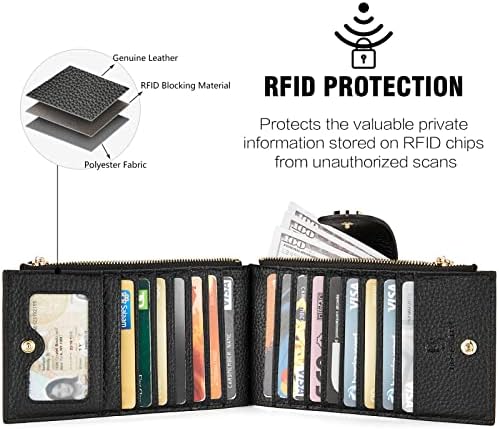 Carteiras de couro feminino de Bostanten RFID Bloqueio de grande capacidade ＆ Couro de 15,6 polegadas Backpack de laptop Bolsa de computador