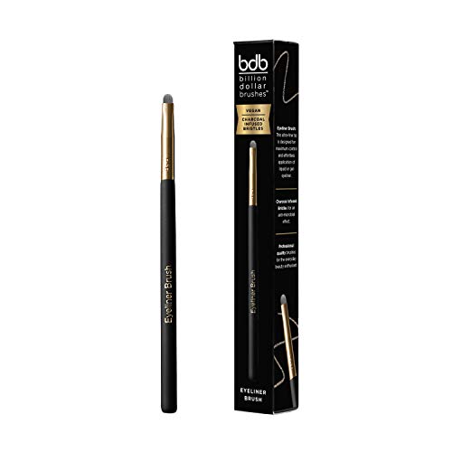 Billion Dollar Brows Cosmetic Eyeliner Brush | Cerdas de carvão de galho ultra-fino para delineador líquido ou gel | Escova