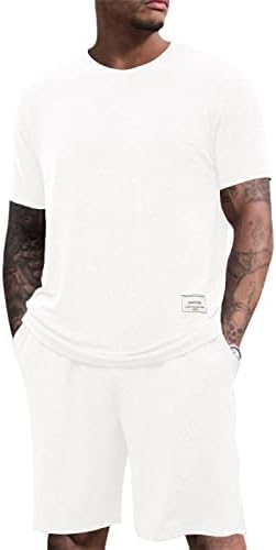 Lexiart Men's Casual 2 peças Roupas-Tracksuit atlético de verão