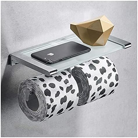 RAHYMA WEIPING - Suportes de papel higiênico de papel duplo com titulares de tecidos para montagem de parede de prateleira