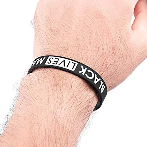 5 Pacote Black Lives Matter Silicone Wrists, Acreditamos que o movimento anti-racismo BLM Bracelets políticos Aberneza