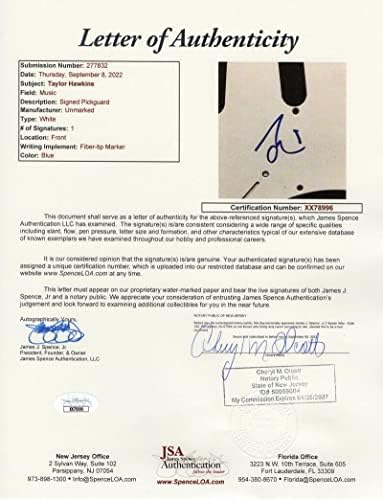 Taylor Hawkins assinou autógrafo em tamanho real Red Fender Stratocaster Guitarra elétrica Uma carta de autenticidade